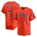 Silnrao H.Astros #7 Craig Biggio Player Orange Home Limited Stitched Jerseys
