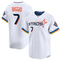 Silnrao H.Astros #7 Craig Biggio Player White City Connect Limited Home Stitched Jerseys