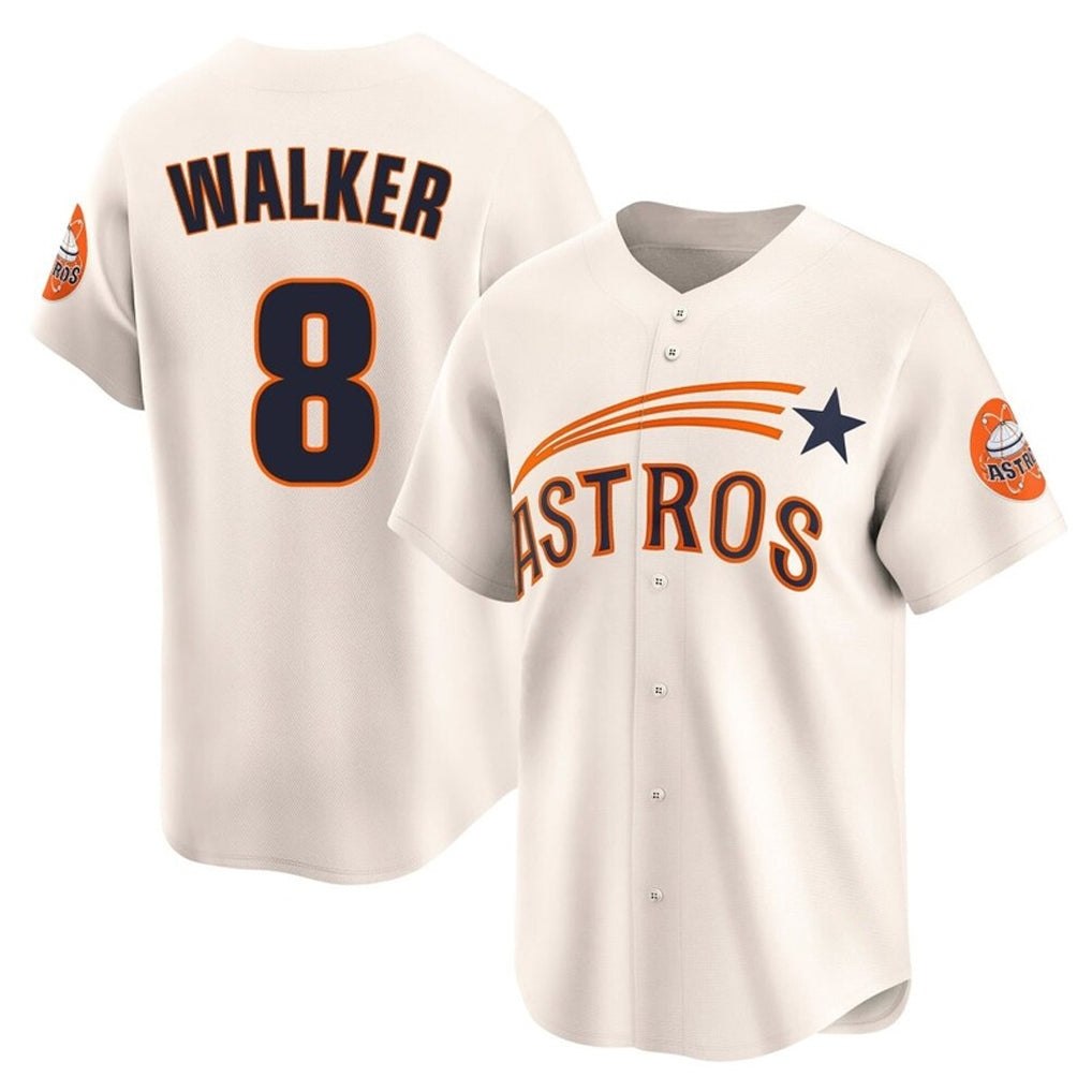 Silnrao H.Astros #8 Christian Walker Player Cream Throwback Cooperstown Collection Limited Stitched Jerseys