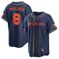 Silnrao H.Astros #8 Christian Walker Player Navy City Connect Home Game Stitched Jerseys