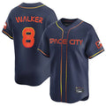 Silnrao H.Astros #8 Christian Walker Player Navy City Connect Home Limited Stitched Jerseys