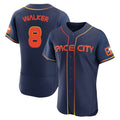Silnrao H.Astros #8 Christian Walker Player Navy City Connect Limited Elite Home Stitched Jerseys