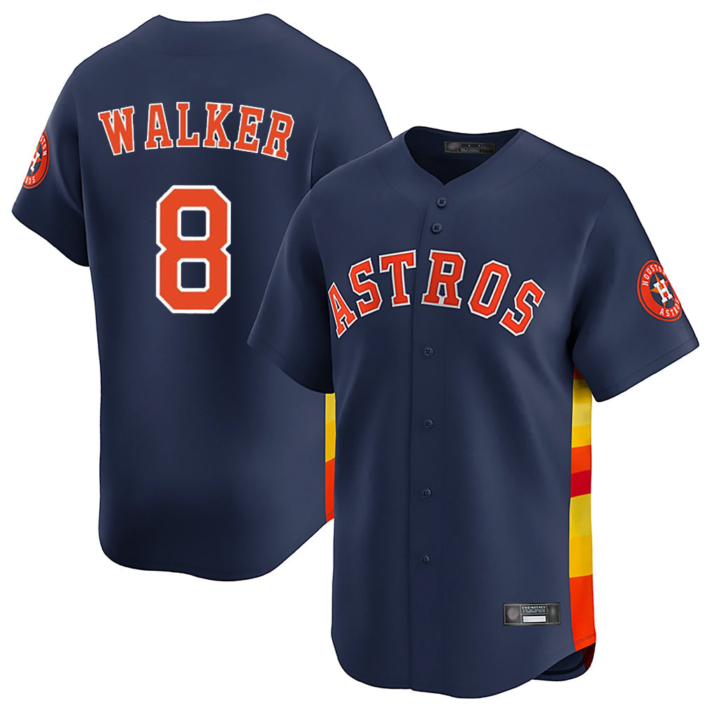 Silnrao H.Astros #8 Christian Walker Player Navy Home Limited Stitched Jerseys