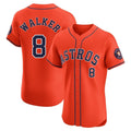Silnrao H.Astros #8 Christian Walker Player Orange Home Limited Elite Stitched Jerseys