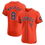 Silnrao H.Astros #8 Christian Walker Player Orange Home Limited Elite Stitched Jerseys