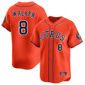 Silnrao H.Astros #8 Christian Walker Player Orange Home Limited Stitched Jerseys