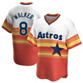 Silnrao H.Astros #8 Christian Walker Player Rainbow Cooperstown Collection T-shirt Stitched Jerseys