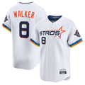 Silnrao H.Astros #8 Christian Walker Player White City Connect Limited Home Stitched Jerseys