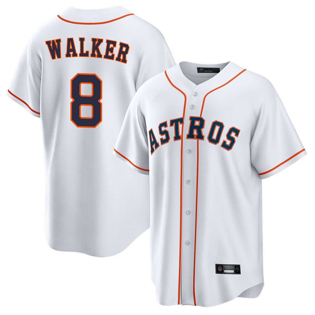 Silnrao H.Astros #8 Christian Walker Player White Home Game Stitched Jerseys