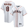 Silnrao H.Astros #8 Christian Walker Player White Home Game Stitched Jerseys