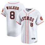 Silnrao H.Astros #8 Christian Walker Player White Home Limited Stitched Jerseys