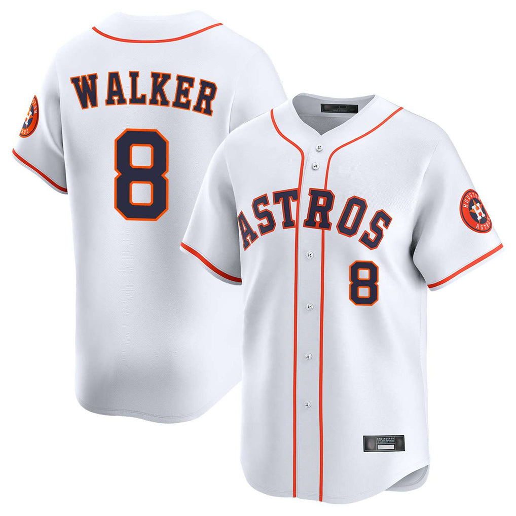 Silnrao H.Astros #8 Christian Walker Player White Home Limited Stitched Jerseys