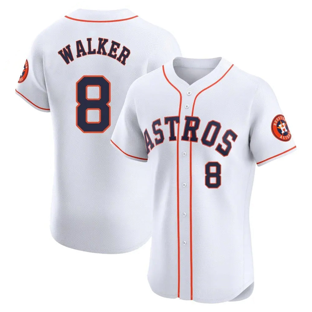 Silnrao H.Astros #8 Christian Walker Player White Limited Elite Home Stitched Jerseys