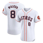 Silnrao H.Astros #8 Christian Walker Player White Limited Elite Home Stitched Jerseys
