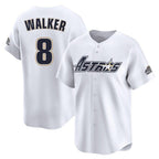 Silnrao H.Astros #8 Christian Walker Player White Throwback Cooperstown Collection Limited Stitched Jerseys