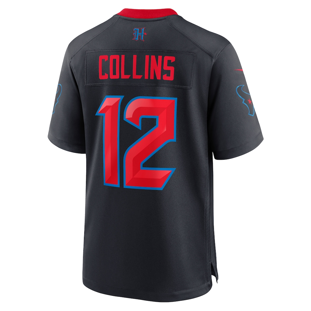 Silnrao H.Texans #12 Nico Collins Navy 2nd Alternate Game Stitched Jerseys