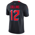Silnrao H.Texans #12 Nico Collins Navy Alternate 2 Vapor F.U.S.E. Limited Stitched Jerseys