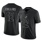 Silnrao H.Texans #12 Nico Collins Player Black REFLECTIVE Limited Stitched Jerseys
