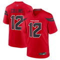 Silnrao H.Texans #12 Nico Collins Red Player Game Jersey American Stitched Jerseys