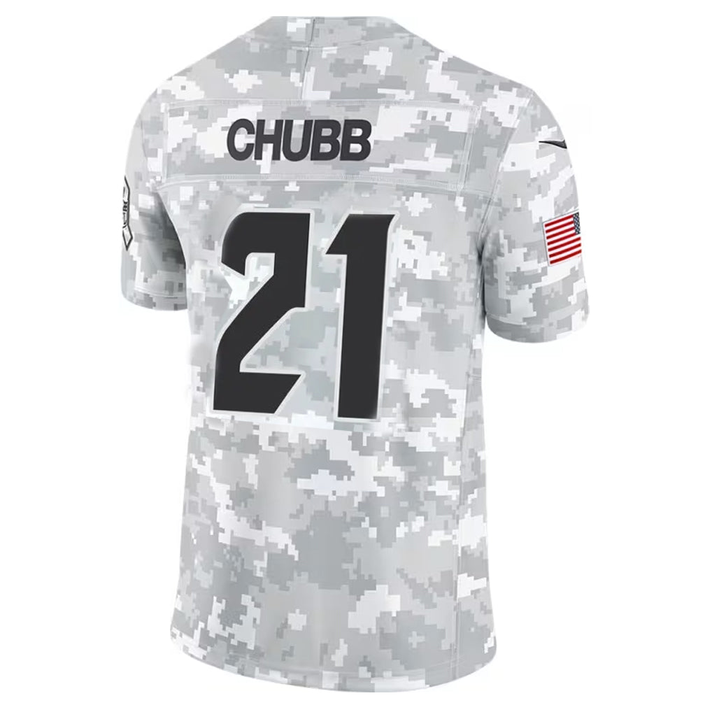 Silnrao H.Texans #21 Nick Chubb Player Arctic Camo Salute to Service Limited Stitched Jerseys