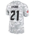 Silnrao H.Texans #21 Nick Chubb Player Arctic Camo Salute to Service Limited Stitched Jerseys