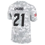 Silnrao H.Texans #21 Nick Chubb Player Arctic Camo Salute to Service Limited Stitched Jerseys
