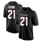 Silnrao H.Texans #21 Nick Chubb Player Limited Black Fashion Stitched Jerseys