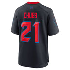 Silnrao H.Texans #21 Nick Chubb Player Navy Alternate Home Game Stitched Jerseys