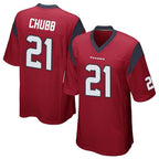 Silnrao H.Texans #21 Nick Chubb Player Red Game Stitched Jerseys