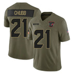 Silnrao H.Texans #21 Nick Chubb Player Salute To Service Olive Stitched Jerseys