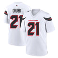 Silnrao H.Texans #21 Nick Chubb Player White Home Game Stitched Jerseys