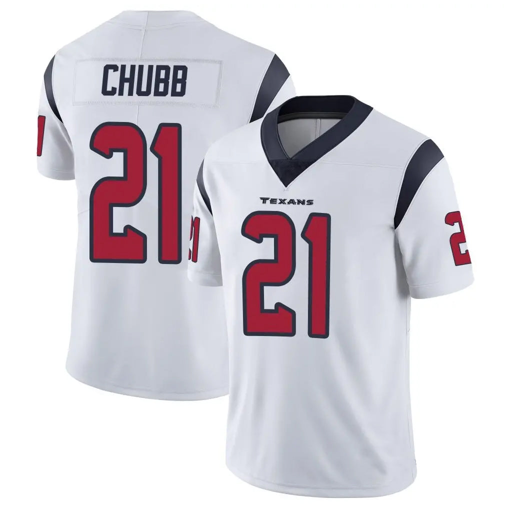 Silnrao H.Texans #21 Nick Chubb Player White Vapor Limited Stitched Jerseys