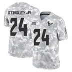 Silnrao H.Texans #24 Derek Stingley Jr. Player Arctic Camo Salute to Service Limited Stitched Jerseys