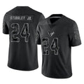 Silnrao H.Texans #24 Derek Stingley Jr. Player Black REFLECTIVE Limited Stitched Jerseys