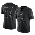 Silnrao H.Texans #24 Derek Stingley Jr. Player Black REFLECTIVE Limited Stitched Jerseys