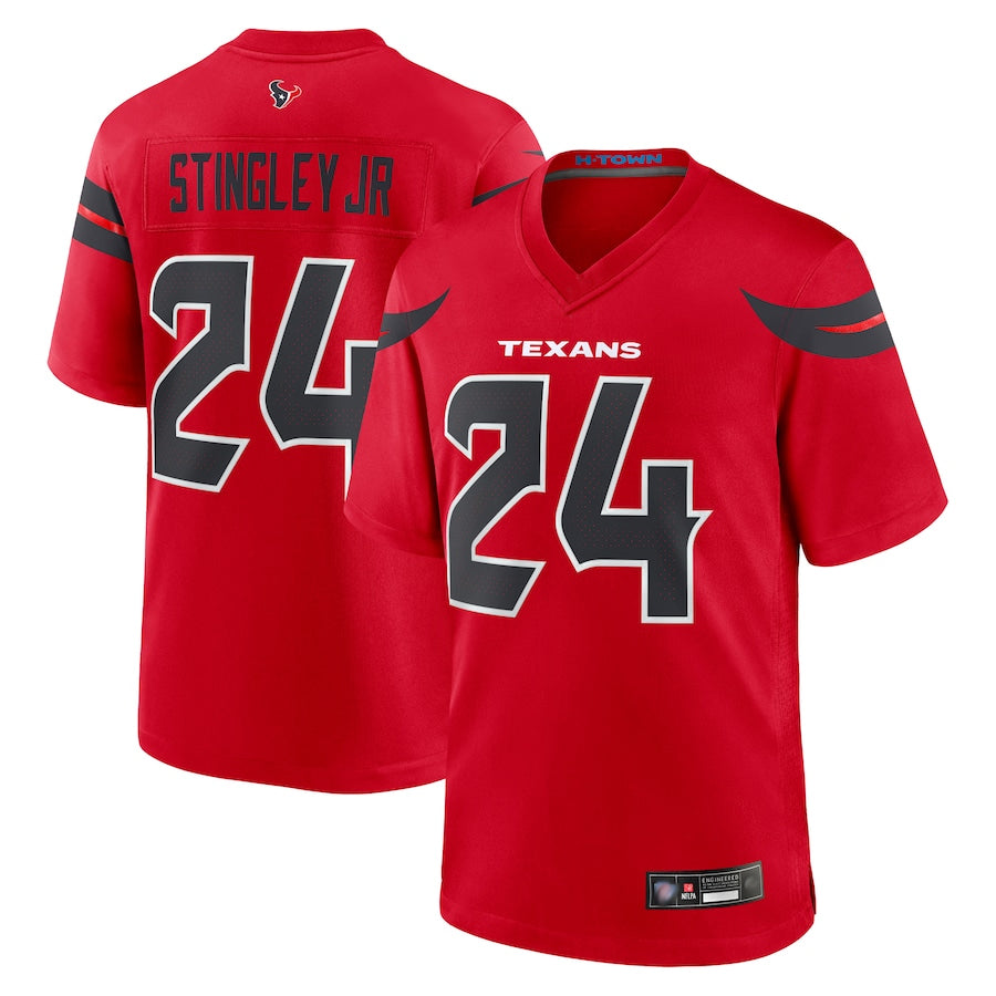Silnrao H.Texans #24 Derek Stingley Jr. Player Red Game Stitched Jerseys