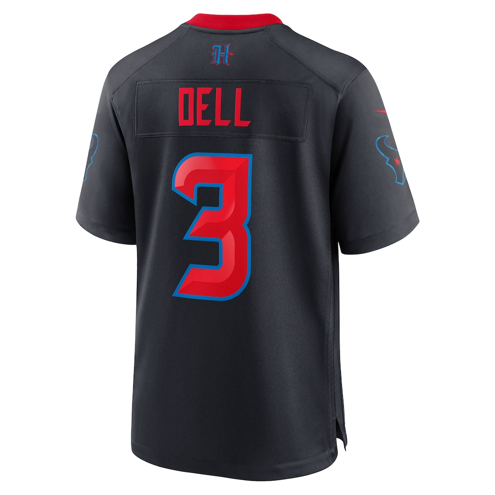Silnrao H.Texans #3 Tank Dell Navy 2nd Alternate Game Stitched Jerseys