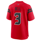 Silnrao H.Texans #3 Tank Dell Red Alternate Game Stitched Jerseys