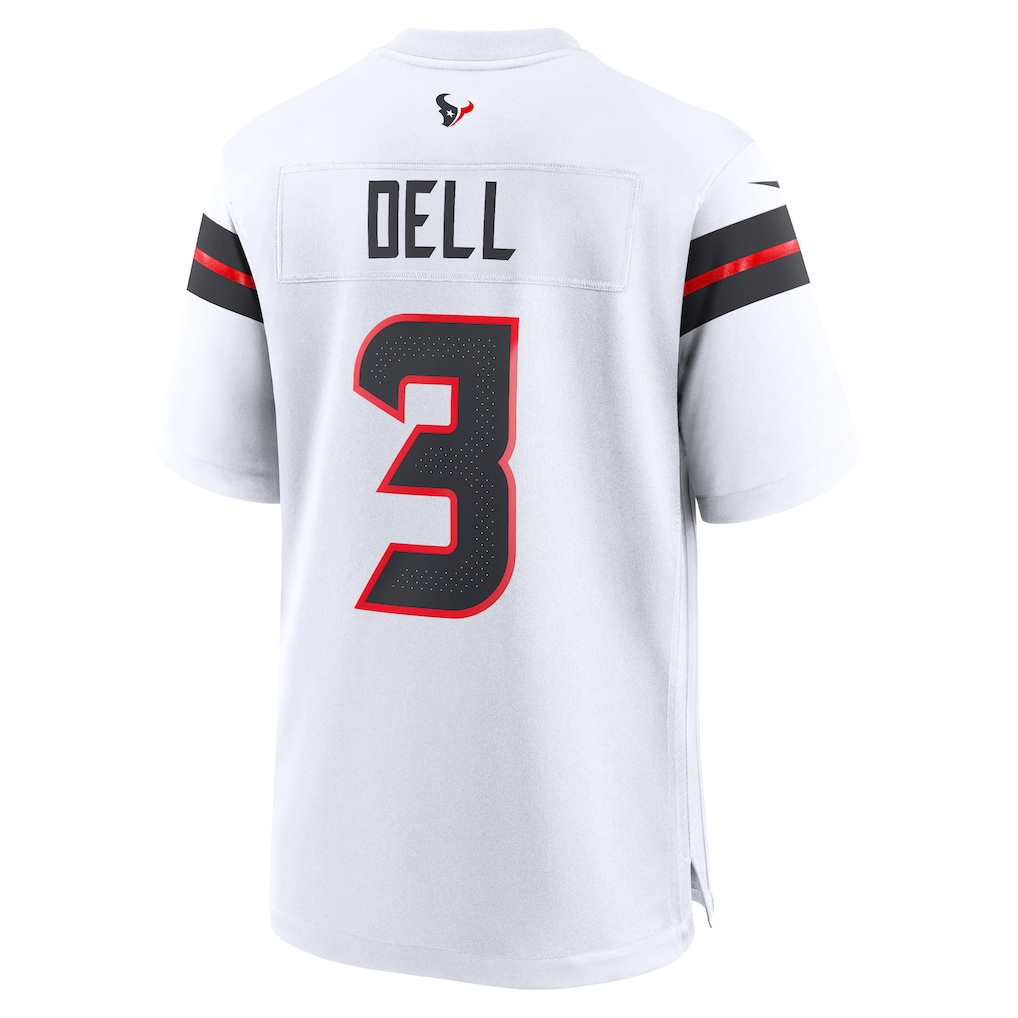 Silnrao H.Texans #3 Tank Dell White Game Stitched Jerseys