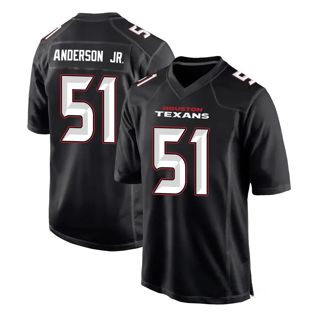 Silnrao H.Texans #51 Will Anderson Jr. Player Black Fashion Game Stitched Jerseys