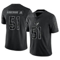 Silnrao H.Texans #51 Will Anderson Jr. Player Black REFLECTIVE Limited Stitched Jerseys