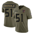 Silnrao H.Texans #51 Will Anderson Jr. Player Olive Salute To Service Stitched Jerseys