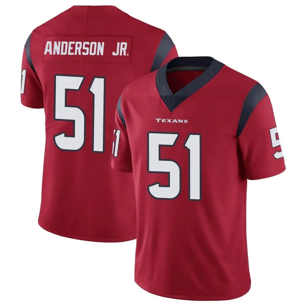 Silnrao H.Texans #51 Will Anderson Jr. Player Red Vapor Limited Stitched Jerseys