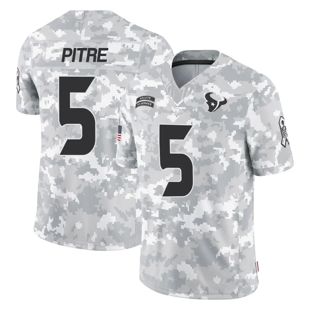 Silnrao H.Texans #5 Jalen Pitre Player Arctic Camo Salute to Service Limited Stitched Jerseys