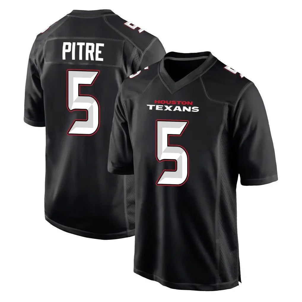 Silnrao H.Texans #5 Jalen Pitre Player Black Fashion Game Stitched Jerseys