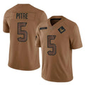 Silnrao H.Texans #5 Jalen Pitre Player Brown Salute To Service Limited Stitched Jerseys