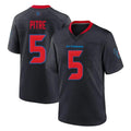 Silnrao H.Texans #5 Jalen Pitre Player Navy Alternate Home Game Stitched Jerseys