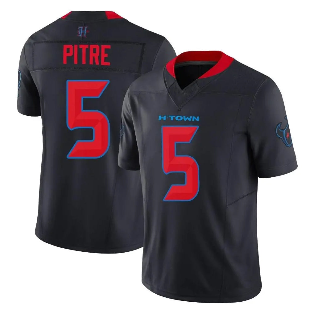Silnrao H.Texans #5 Jalen Pitre Player Navy Alternate Vapor F.U.S.E. Limited Stitched Jerseys