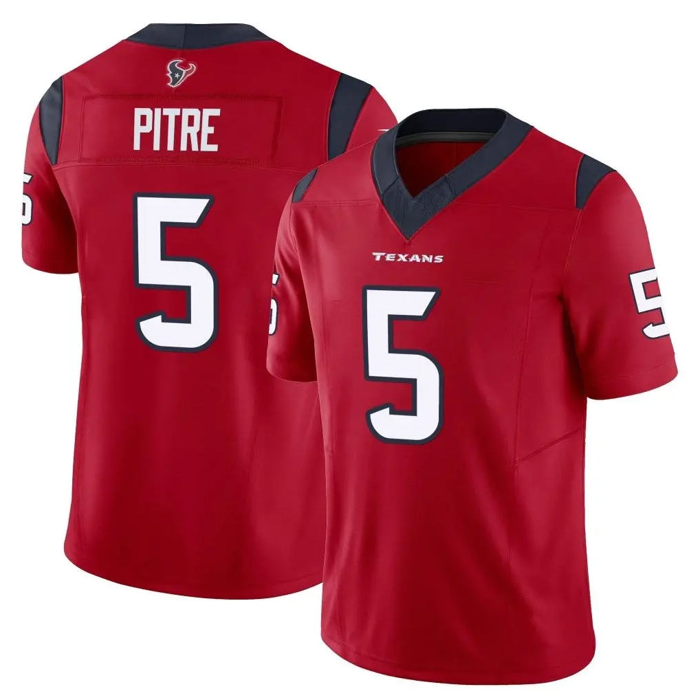 Silnrao H.Texans #5 Jalen Pitre Player Red Vapor F.U.S.E. Limited Stitched Jerseys