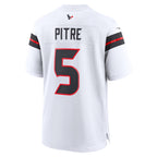 Silnrao H.Texans #5 Jalen Pitre Player White Home Game Stitched Jerseys